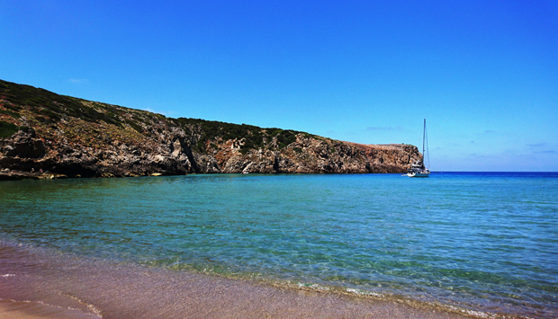 La stupenda spiaggia di Cala Domestica, nel Sud Ovest della Sardegna