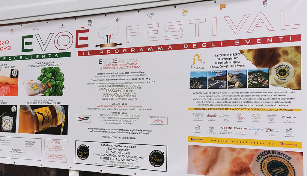 Evoè Festival, da Recco (GE) un modello per valorizzare arte gastronomica e prodotti d’eccellenza